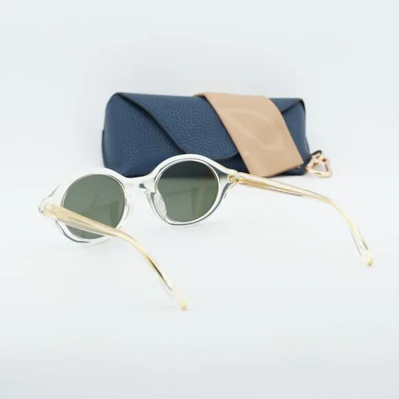 Loewe LW40162U 57N Round Sunglasses – Transparent Pale Yellow\Green - Picture 3 of 8